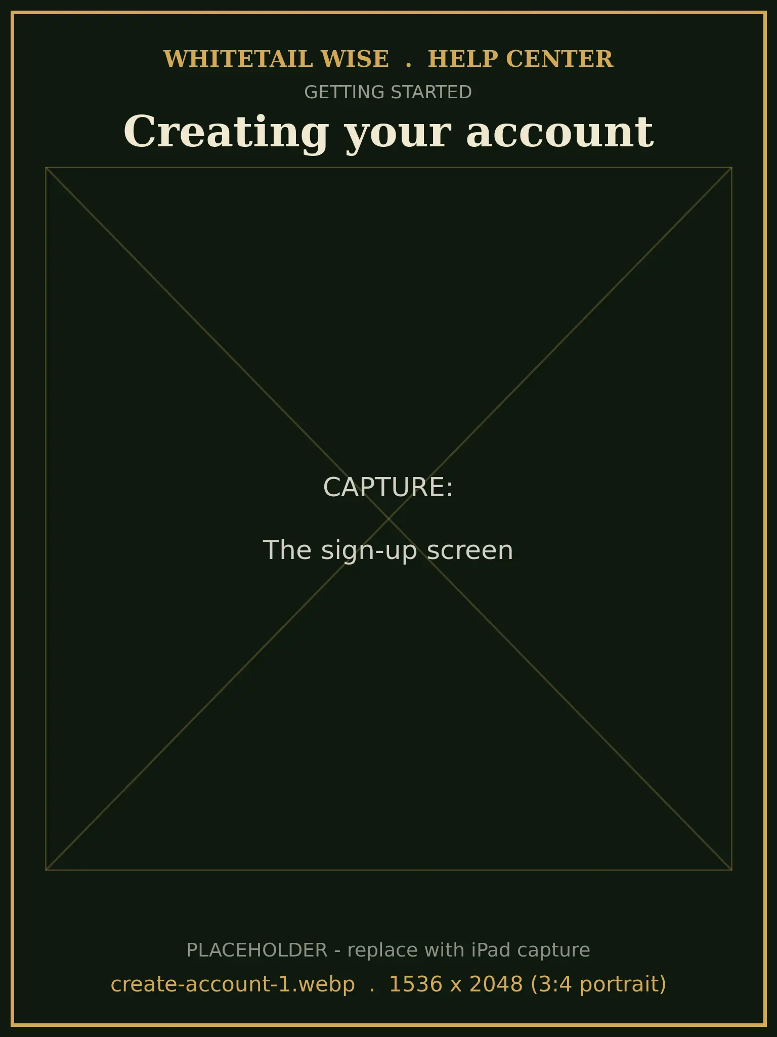 The sign-up screen