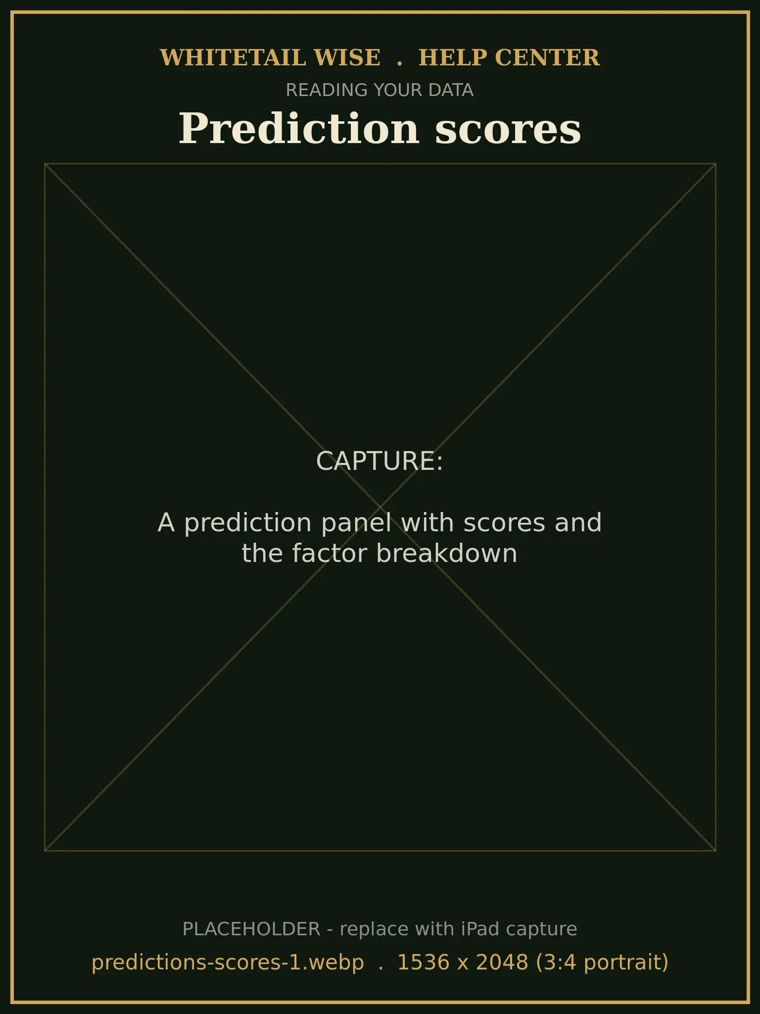A prediction panel with scores and the factor breakdown